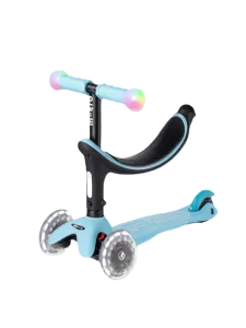 Micro Mini2Grow Deluxe Magic Led Kids Skating Scooter Blue/Black