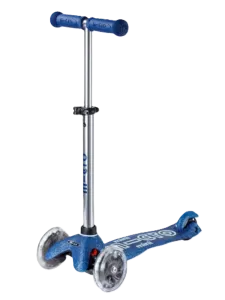 Micro Mini Deluxe Galaxy Led Kids Skating Scooter Glitter Navy