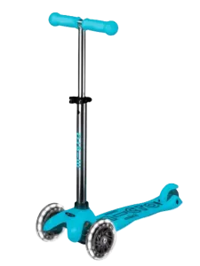 Micro Mini Deluxe Glow Led Kids Skating Scooter Glacier Aqua