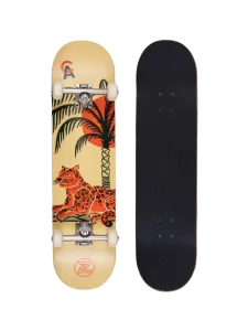 Penny Aragon Palm 8 Unisex Skating Skateboard Black/Beige/Orange