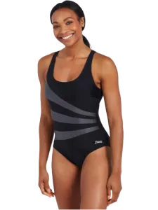 Zoggs Sandon Scoopback Women Swim Monokini Black
