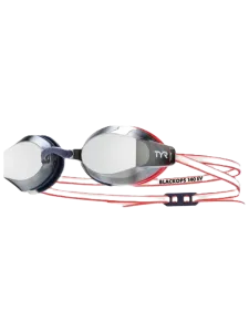 Tyr Blackops140Ev Women Mirrored Usa Swim Goggles Grey/Red