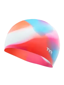 Tyr Youth Silicone Kids Swim Cap Pink/Blue