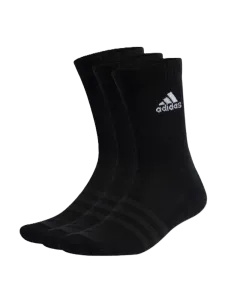 Adidas Cushioned Crew 3 Pairs Unisex Sportswear Sock Black