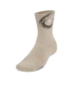 Under Armour Project Rock Armourdryâ„¢ Playmaker Unisex Training Sock Khaki Base