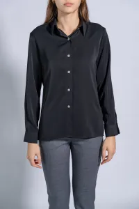 Satin Classic Shirt With Pearl Buttons