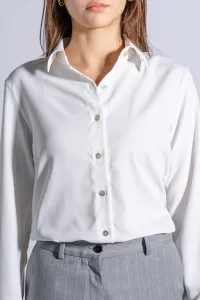 Satin Classic Shirt With Gold Buttons