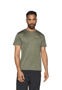 Salewa Puez Melange Dry Men Hiking TShirt Dark Olive Melange