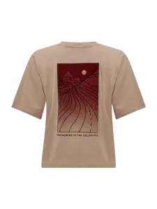 Salewa Eagle Sunset Loose Women Hiking T-Shirt Quicksand