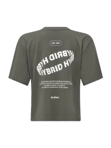 Salewa Eagle Hybrid Loose Women Hiking T-Shirt Faded Green