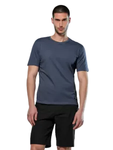 Salewa Eagle Logo Patch Men Hiking T-Shirt Java Blue