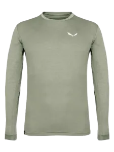 Salewa Puez Mel Dry Men Hiking Long Sleeve Green Shadow Melange