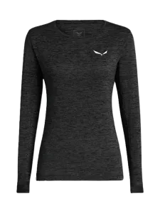 Salewa Puez Mel Dry Women Hiking Long Sleeve Blackout Melange