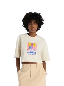 New Balance Athletics Gradient Shoes Women Lifestyle T-Shirt Linen