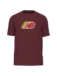 New Balance Cubed Logo Men Lifestyle T-Shirt Monarch Burgundy