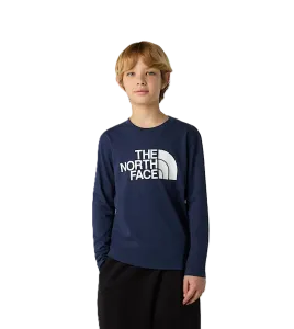 The North Face Teen Easy Longsleeve Kids Lifestyle Long Sleeve Summit Navy