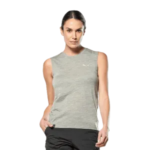 Salewa Eagle Minilogo Merino Women Hiking Tank Shadow