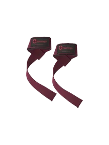 Harbinger Padded Lifting Fitness Straps  Merlot