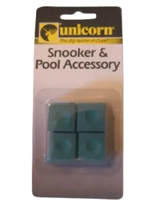 Unicorn Chalk 4Pc Unisex Billiard Tips Green 57001