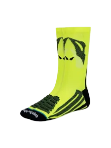 Oil And Gaz Comfortable Unisex Basketball Crew Socks Neon Yellow/Black