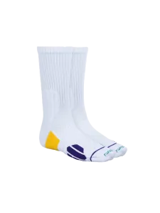 Top Ten Comfortable Unisex Basketball Crew Socks White/Purple