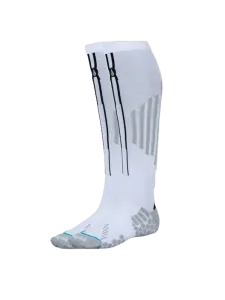 Oil And Gaz Warm Uni Football Over The Calf Socks White/Grey