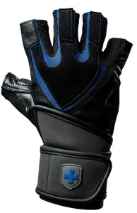 Harbinger Grip Wristwrap With Techgel-Padded Leather Palm Unisex Fitness Gloves Black/Blue