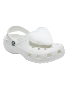 Crocs Fluffy Heart Unisex Lifestyle Pins White