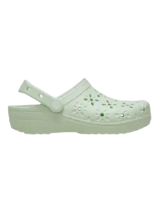 Crocs Classic Floral Cut Out Clog Unisex Jade Tint