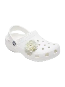 Crocs Fabric Flower With Pearl Unisex Lifestyle Pins White