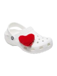 Crocs Fuzzy Heart Lifestyle Pins Red