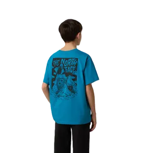 The North Face Sports Oversized Pocket Boys Lifestyle T-Shirt Dusk Blue