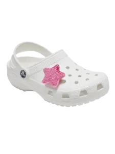 Crocs Plush Studded Pink Star Unisex Lifestyle Pins Pink