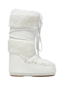 Moon Boot Icon Faux Fur Unisex After Ski Boot Optical White