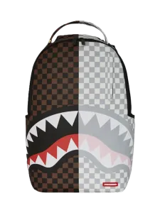 Spray Ground Split Check Unisex Lifestyle Backpack Brown/Cream