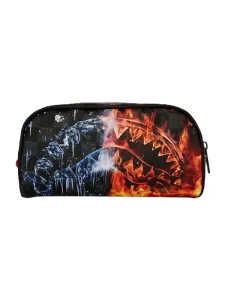 Spray Ground Fire & Ice Shark Men Lifestyle Case Black/Orange/Blue