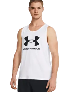 Under Armour Logo Men Tank White