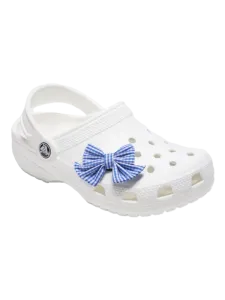 Crocs Lemon Gingham Bow Lifestyle Pins Blue/White