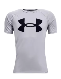 Under Armour Tech Big Logo Boys Training T-Shirt Gray/Black