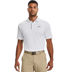 Under Armour Tech Polo Men Golf Polo Short Sleeve White