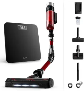 Tefal X-Force Flex 9.60 Cordless Vacuum Cleaner – Animal Care + Free Tefal Premiss Digital Bathroom Scale - Black