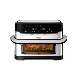 Tefal EY922DG1 Tefal Easy Fry EY922DG1 9L Flex Drawer Dual Air Fryer Silver