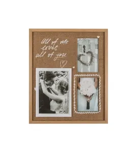Out Of The Blue Wooden photo frame, 39 x 32 x 1,5 cm, for 3 pictures 1 size 12 x 17 cm & 2 pcs 14 x 9 cm" All Of Me Loves All Of You"  #144377.