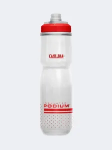 Camelbak Podium Chill 24Oz Biking Bottle Fiery Red/White