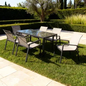 Outdoor Dining Set Furniture TOKYO Grey +Grey