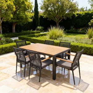 Outdoor Dining Set Furniture S086T/TS135C Grey