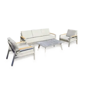 Outdoor Sofa Set Furniture 7806 Greige+Light Grey