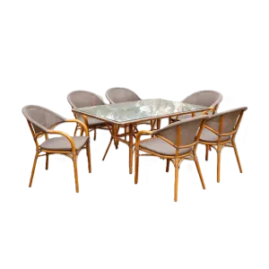 Outdoor Dining Set Furniture 84/186 Gold