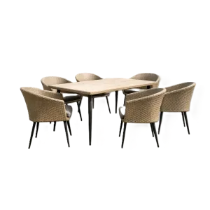 Outdoor Dining Set Furniture 17203 Greige