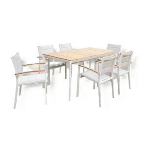 Outdoor Dining Set Furniture 088/202-6 White+Greig